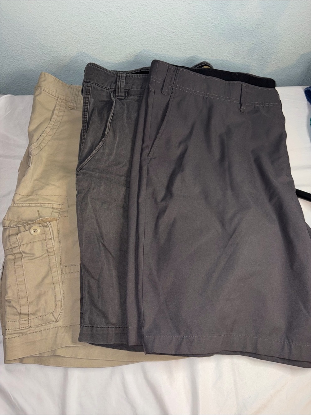 The Foundry Supply Co. Men's Cargo & Casual Shorts - Tan, Gray, Charcoal